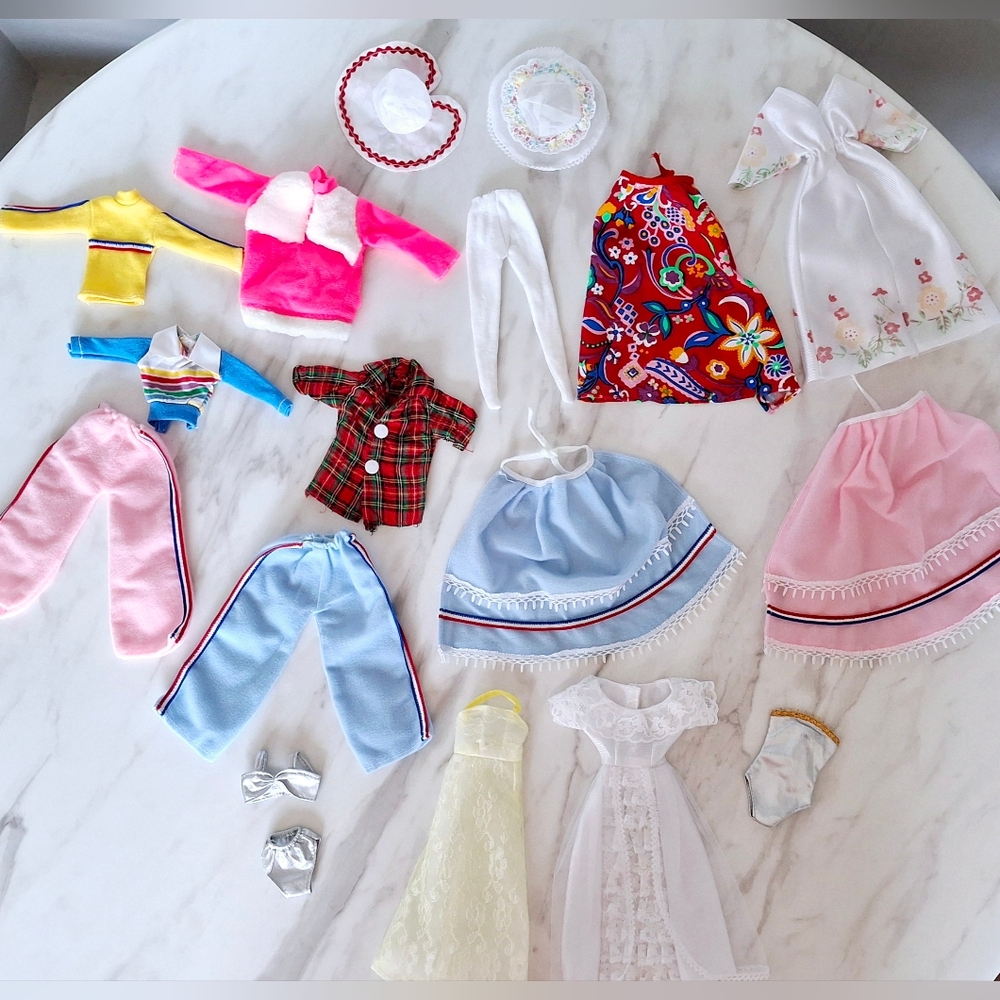 Vintage 80s Handmade Barbie Clothes - 20 Pc Set